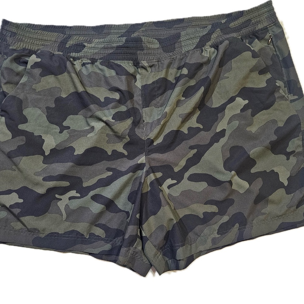 Old‎ Navy Swim Trunks Shorts Mens Big 3X Green Camo StretchTech Lined Swimwear